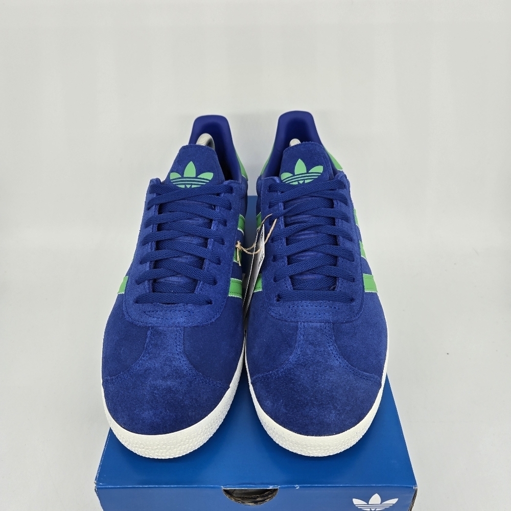 New Adidas Gazelle 'Royal Blue Energy Green' JH5389 Men's Shoes Size 10.5 - Picture 2 of 8
